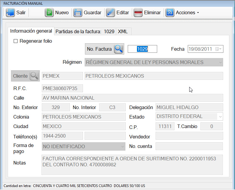 Consulta de factura electrónica